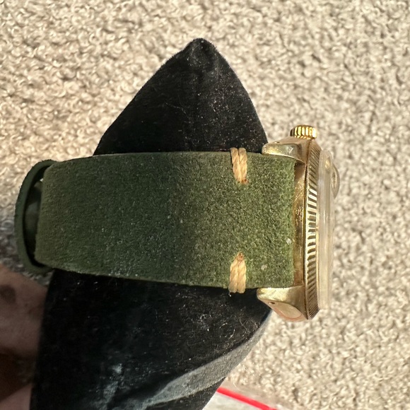 Rolex Oyster Perpetual Date 1503 Men Solid 14K Yellow Gold Watch White Dial. - Picture 8 of 15